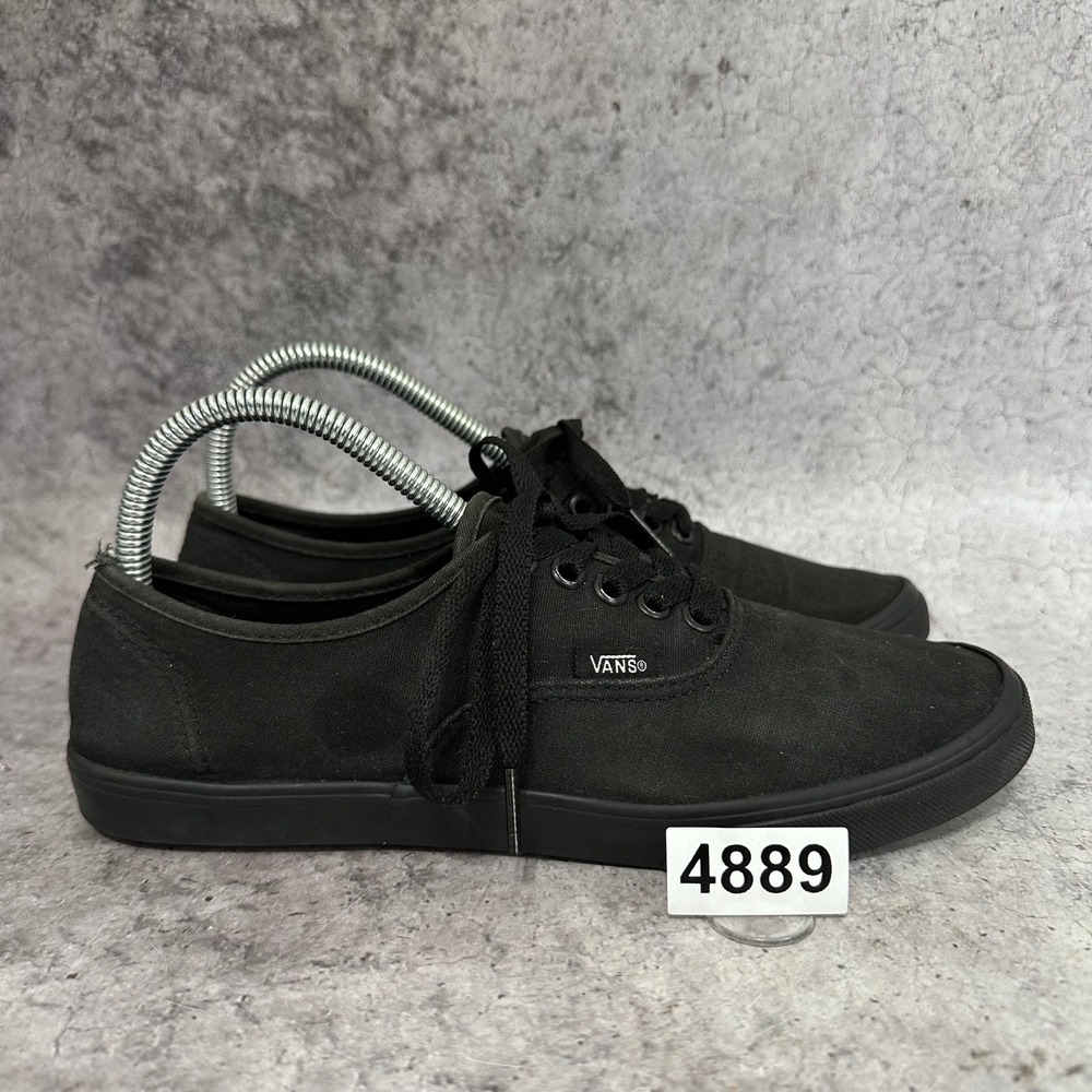 Vans Authentic Lo Pro Women 8.5 Black Sneakers Canvas Low Top Skate Shoes